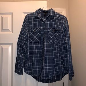 Jean Plaid Button Up